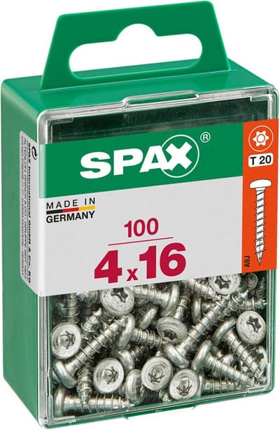 Spax Universele Schroef T-star Wirox Ronde Kop Torx - 4x16mm - 100 Stuks