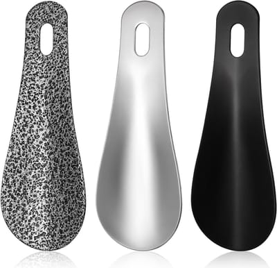 3 Stuks Mini Schoenlepels van 10 cm - Rvs Schoenhulp voor Reizen, Wandbevestiging en Gemak bij het Aantrekken van Schoenen