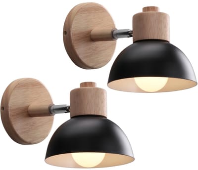 2 Stuks Wandlamp Moderne Slaapkamer E27 Verstelbare Wandverlichting voor Woonkamer Gang Trap Zwart