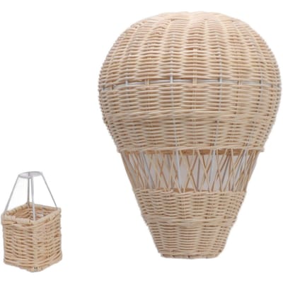 Geweven Heteluchtballon Handgemaakt Verfijnde Details Rotan Vlechtwerk Decoratie voor Kinderkamer Feest Foto Prop