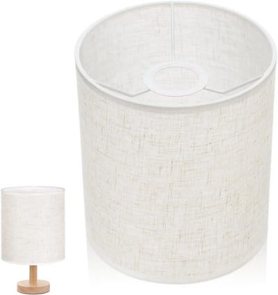 Ronde linnen lampenkap voor tafellamp en kroonluchter, cilindervormige lampenkappen, stijlvolle verlichting voor huisdecoratie