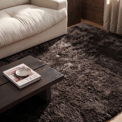 DÉJA Living Vloerkleed 160x230cm - Hoogpolig Grijs Stof - Mana