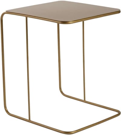 Bijzettafel Metaal - Sidetable Goud - Interieur Verfraaien - Elegant Design - 47 x 46 x 57 cm - Goudkleurig