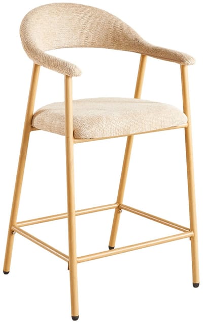 Barkruk Japandi bruin Mika lichtbruin minimalistische barstoel japanse stijl