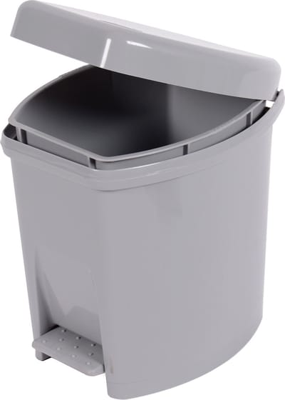Power Tower pedaalemmer rechthoekig 6 liter met binnenemmer antraciet