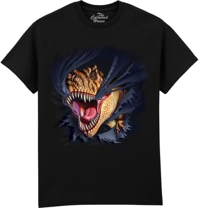 Dinosaurus T-Rex Tearing Black The Coloured House T-shirt M