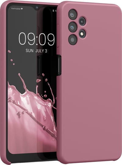 kwmobile telefoonhoesje geschikt voor Samsung Galaxy A32 5G - Hoesje met siliconen coating - Smartphone case in donkerroze