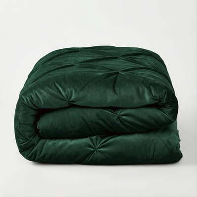 Sleeptime 2 in 1 Velvet Pintuck Dekbed zonder Overtrek - 140 x 200 cm - Groen