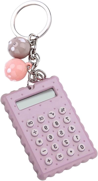 Draagbare Rekenmachine - Mini Calcu - Dagelijkse Berekeningen - Soft Touch Knoppen - 8-Bits Weergave - Snoepkleur
