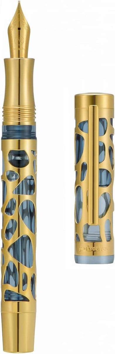 Vacuum Mechanical Pencil met Fijne Punt, Waterdruppel Ontwerp, Transparante Acryl Pennenhouder Set in Grijs en Blauw