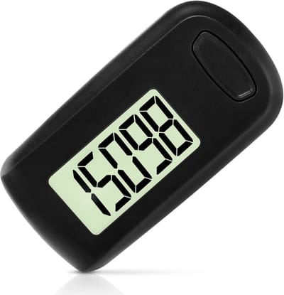 Digitale Stappenteller - Loopmeter Clip - Fitness Doelen - 3D Sensor Nauwkeurig - 5.5 cm - Zwart