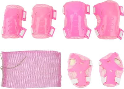 Beschermende uitrusting - Knie elleboog set - Buitensporten - Ademend en zacht - 6-18 jaar - Roze