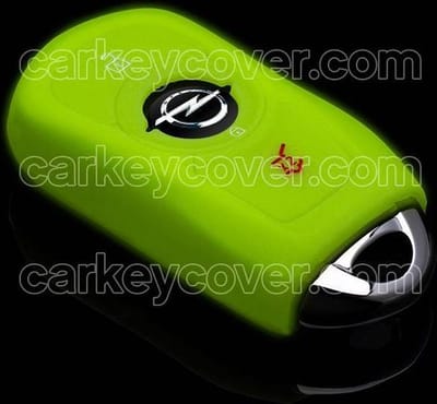 Autosleutel Hoesje geschikt voor Opel - SleutelCover - Silicone Autosleutel Cover - Sleutelhoesje Glow in the dark / Lichtgevend
