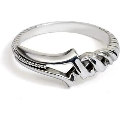 Anime Spear of Longinus Ring Vintage Unisex Verstelbare Opening Cosplay Ringen Feest Sieraden Accessoires Cadeaus resizable white