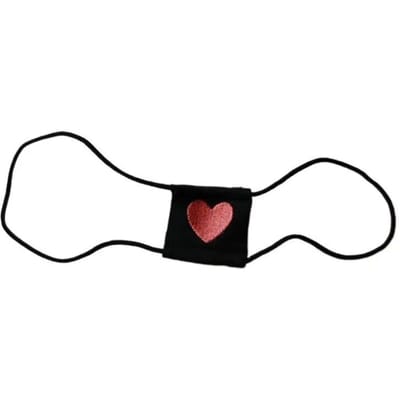 Vrouwen Anime Cosplay Kostuum Eyeshade Hart Borduren Enkel Oogmasker Blinddoek zwart