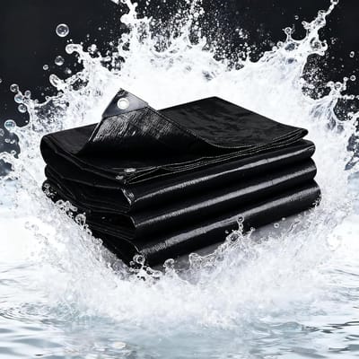 Waterdicht Dekzeil - Zwaar Materiaal Zeil - Tuin Bescherming - UV Bestendig Winddicht - 180 x 240 cm - Zwart