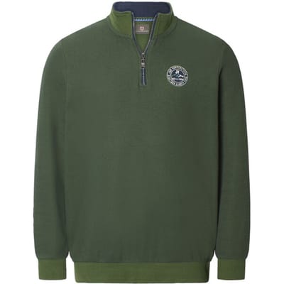 Jan Vanderstorm herren Sweatshirt - 52/54 - olijf - Plus Size