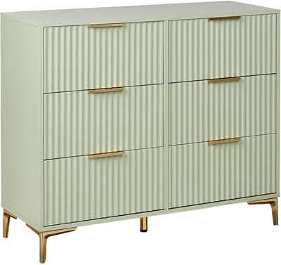 WALCOTT - Ladekast met 6 lades - Lichtgroen - MDF