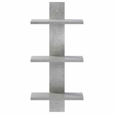 vidaXL - Wandplank - Betongrijs - 30 - x - 13.5 - x - 64.5 - cm - Bewerkt - hout