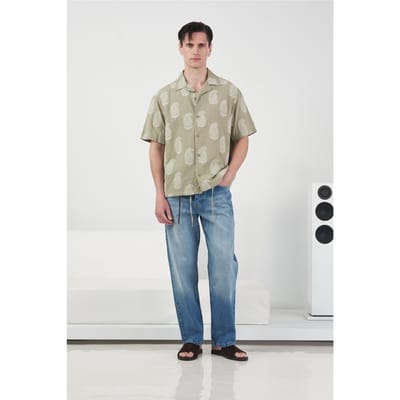 Paisley Print Korte Mouwen Shirt
