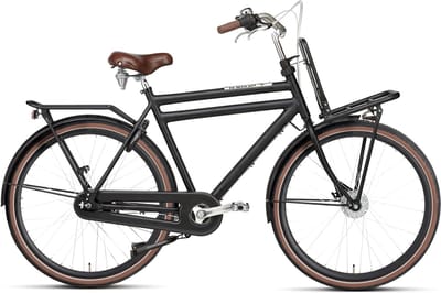 Popal Cargo Aluminium N7 Transportfiets - Stadsfiets - Aluminium Frame - Heren - 61 centimeter - Mat Zwart