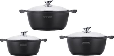 Royalty Line - Marble soep/braadpan - set van 3 - 26 + 28+ 30 cm