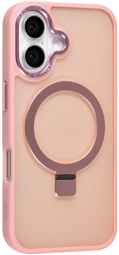 TUNIQ telefoonhoesje voor Apple iPhone 16 - MagSafe siliconen backcover - Roze