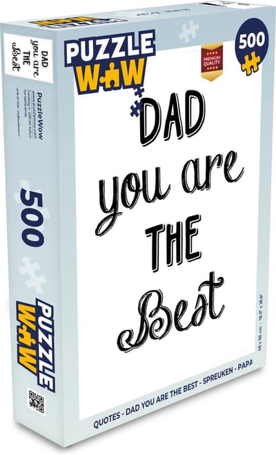 Puzzel Quotes - Dad you are the best - Spreuken - Papa - Legpuzzel - Puzzel 500 stukjes - Vaderdag cadeautje - Cadeau voor vader en papa