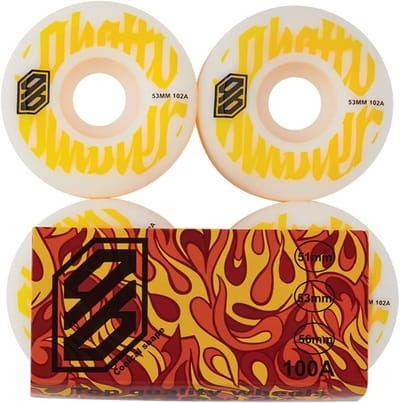 Skateboard Wielen - Compleet Set - Street Skatepark - Conisch Profiel - 53mm 102A - Wit