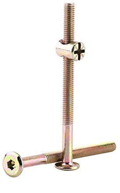 Dailygoods- Meubelbout 10 Stuks - M6 Koolstofstaal - Deuvelmoer - Boutbevestiging - Vatmoeren - Voor Houtverbindingen - Stabiele Bevestiging - Bevestigingsmiddelen