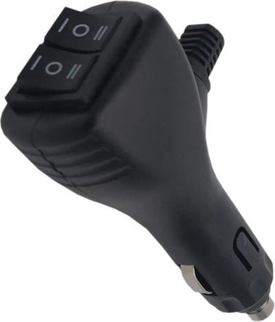 Sigarettenplug - Met twee ON-OFF-ON schakelaars - 12/ 24V