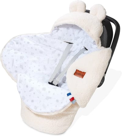 Wikkeldeken voor Babyzitje - 90x90 cm | Zachte Babydeken voor Autostoel en Kinderwagen | Ademend Katoen