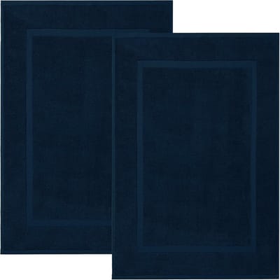 Set van 2 Luxe Badmatten Blauw Opaal - 100% Katoen, Antislip en Sneldrogend