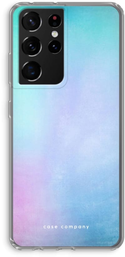 Hoesje geschikt voor Samsung Galaxy S21 Ultra hoesje - Mist pastel - Soft Cover Telefoonhoesje - Bescherming aan alle Kanten en Schermrand