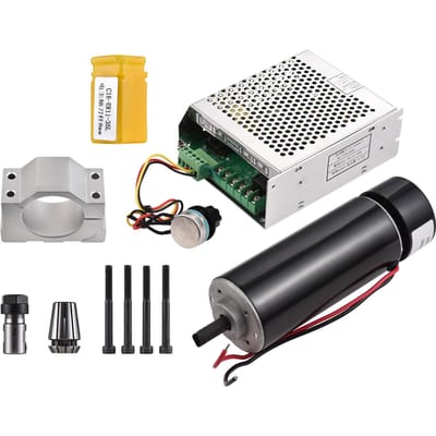 500W CNC Geborstelde Spindel Kit Graveermachine Spindel 500W Motor Kit ER11 MACH3 Voeding zilver