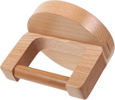 Kindergraveerplaat Drukplaat - Handdrukpers Linosnede - Knutselen en Drukken - Ergonomische Handgreep - 10.9 x 10.1 x 7.8 cm - Khaki