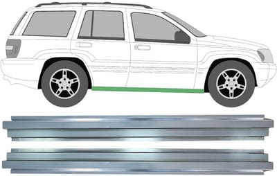 Reparatie dorpel voor Jeep Grand Cherokee 1998-2005 / Links = Rechts / Set
