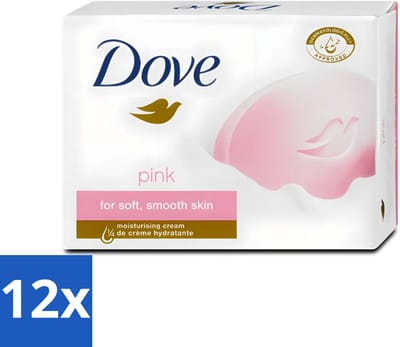 Dove - Zeep - Pink - Hydraterend - 90 g - Voordeelverpakking - 12 stuks