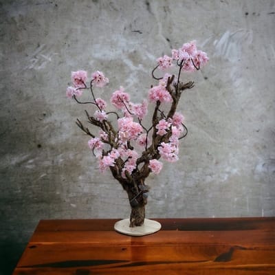 Kunstbloesemboom Zachtroze 75 cm – Sakura Kunstboom – Echte Houten Stam – Handgemaakt – Seta Fiori