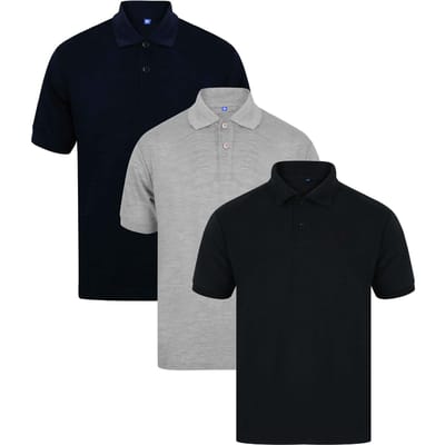Kruze | Heren Polo Shirts (3-Pack) - GRY/NVY/BLK