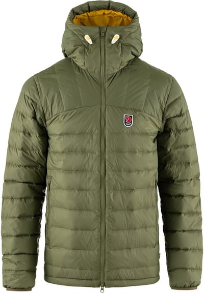 Fjällräven Expedition Pack Down Hoodie M - Green-mustard yellow - Wintersport - Jassen - Winterjassen