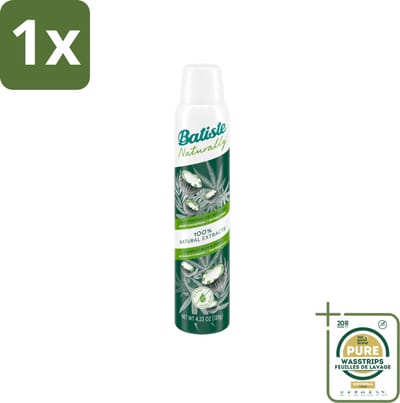1 x Batiste - Naturally Coconut Milk & Hemp Seed Oil - Droogshampoo - Anti-Pluis en Verfrist - 100% Natuurlijk - 200ml- Droogshampoo - Anti-pluis - Natuurlijk Haarverzorging - Kokosmelk - Hennepzaadolie