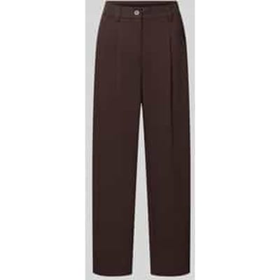 wide fit broek met viscose, model 'Nanni'