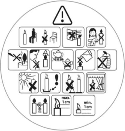 Het Nieuwe Licht ® - Veiligheidsstickers voor kaarsen 25st. - kaarsen etiketten