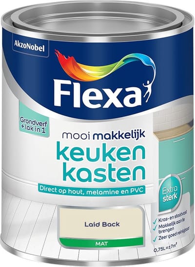 Flexa - Mooi Makkelijk Keukenkasten Mat - Laid Back - Mengverf - 750 Ml