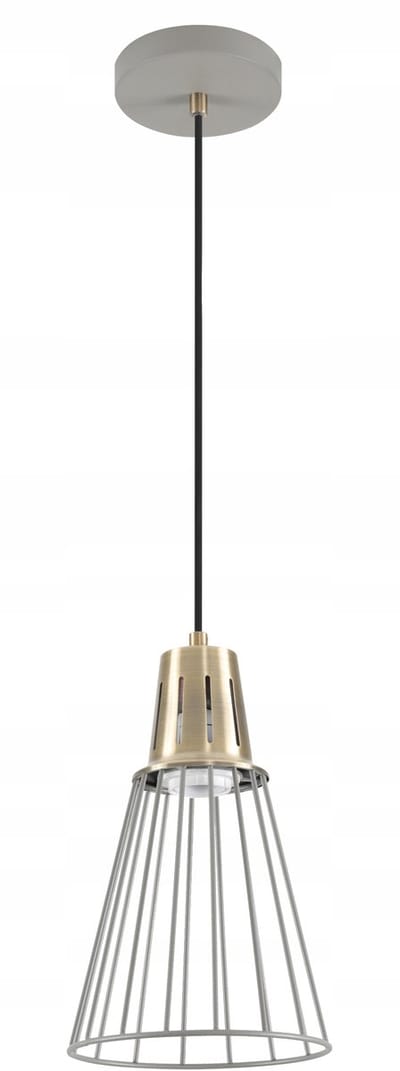 Hanglamp KALIOPE E27 Enkel Grijs/Goud Metaal