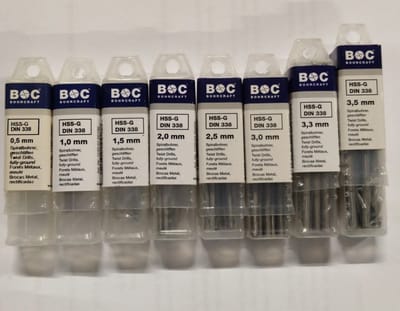 Bohrcraft Spiraalboor DIN 338 HSS-G 0,5 mm 10 stuks