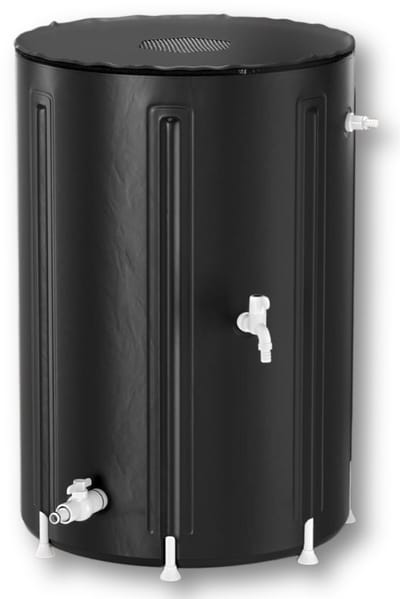 SNJY® Regenton - Regentonnen - Regenton Kraan - 380 Liter - Zwart