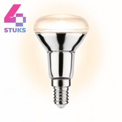 4x Reflector Gloeilamp E14 - 40W - Warm Wit Licht (2700K) - 400 lm - 1 jaar - Niet Dimbaar - R50