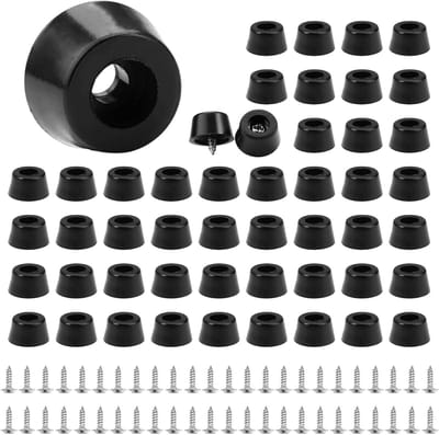 Rubber Voeten voor Snijplank - 15 x 8mm Ronde Buffer met Schroeven, Antislip Meubelpoten en Vervangende Ondersteuning